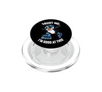 Fantastico pinguino di pattinaggio in linea, credo di essere bravo in questo PopSockets PopGrip per MagSafe