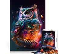 Fantastico puzzle a forma di gufo da 1000 pezzi per adulti, ideale per migliorare la memoria e intrattenere nel tempo libero Taglio laser, arte, regalo di Natale (50x75cm)