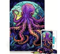 Fantastico puzzle astratto a forma di polpo per ragazzi,1000 pezzi,gioco di abilità mentale,taglio laser per un incastro perfetto,momento di tranquillità ed esercizio mentale a casa (50x75cm)