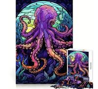 Fantastico puzzle astratto con polpo da 1000 pezzi per adolescenti, ideale per stimolare la memoria e intrattenere nel tempo libero Taglio di qualità, elegante regalo di Natale (38x26cm)