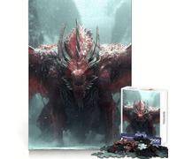 Fantastico puzzle con drago rosso da 1000 pezzi per adolescenti, ideale per sviluppare capacità analitiche, per un momento di relax consapevole e per le vacanze (38x52cm)