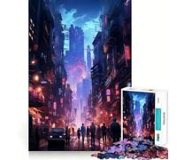 Fantastico puzzle Cyberpunk Night da 1000 pezzi per ragazzi,gioco di memoria e concentrazione,taglio di qualità professionale,rilassante attività di gruppo al chiuso (50x75cm)