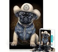 Fantastico puzzle da 1000 pezzi a tema cowboy per adolescenti, ideale per rafforzare la memoria, perfetto per il tempo libero a casa, con bordi puliti e un regalo prezioso (50x75cm)