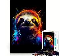 Fantastico puzzle da 1000 pezzi con bradipo per ragazzi,gioco di memoria e concentrazione,taglio di qualità professionale,rilassante attività di gruppo al chiuso (50x75cm)