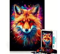 Fantastico puzzle da 1000 pezzi con volpe,ideale per ragazzi,un gioco cognitivo che si sviluppa a incastro,perfetto per il divertimento in famiglia (38x26cm)