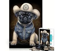 Fantastico puzzle da adulto a tema cowboy, 1000 pezzi, gioco per allenare la mente, antistress, da assemblare, un regalo perfetto (38x52cm)