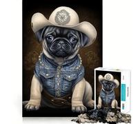 Fantastico puzzle da cowboy per ragazzi, 1000 pezzi, per migliorare la memoria, calmare e rilassare, design classico da assemblare, regalo (38x26cm)