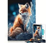 Fantastico puzzle della volpe rossa da 1000 pezzi,gioco cognitivo divertente con struttura a incastro precisa,attività per rafforzare i legami affettivi con i propri cari (38x52cm)