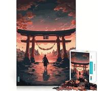 Fantastico puzzle giapponese Torii Gate da 1000 pezzi,gioco di logica e divertimento,senza spazi vuoti,design a incastro perfetto, riunioni di famiglia (50x75cm)