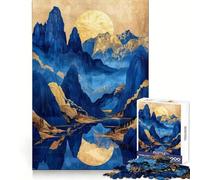 Fantastico puzzle paesaggistico dorato per ragazzi, 1000 pezzi, stimola la mente, divertente e rilassante, ad incastro, ideale come regalo stagionale (50x75cm)
