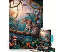 Fantastico puzzle Safari Leopardo da 1000 pezzi per ragazzi,gioco di memoria e concentrazione,taglio di qualità professionale,rilassante attività di gruppo al chiuso (38x52cm)