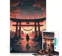 Fantastico puzzle Torii Gate giapponese da 1000 pezzi,gioco di logica e divertimento,design a incastro perfetto, riunioni di famiglia (38x52cm)