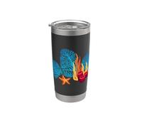 Fantastico regalo grafico per acquario, barriera corallina, per uomini, donne e bambini Bicchiere termico in acciaio inox doppia parete