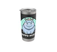 Fantastico regalo per gli amanti degli animali, ippopotamo, per uomini, donne, bambini Bicchiere termico in acciaio inox doppia parete