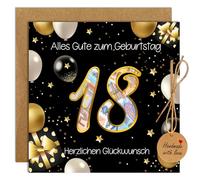 Fantastico regalo per il 18° compleanno, ragazzina, 18 regali in denaro, confezione con buste, biglietto di auguri, regalo per il 18° compleanno, ragazzo, ragazza per feste, anniversari