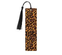 Fantastico segnalibro in legno con leopardo ghepardo con nappa, unico segnalibro in legno fatto a mano, ideale come regalo di compleanno