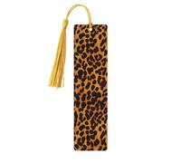 Fantastico segnalibro in legno con leopardo ghepardo con nappa, unico segnalibro in legno fatto a mano, ideale come regalo di compleanno