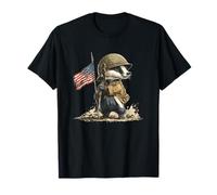 Fantastico Tasso in Look Militare per Gli Amanti del Casco Maglietta