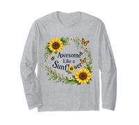 Fantastico Tema Floreale ispiratore Come Un Girasole Maglia a Manica