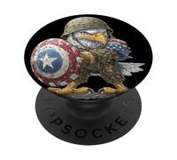 Fantastico uccello con elmo per gli amanti dell'aquila e degli uccelli rapaci PopSockets PopGrip Adesivo