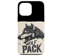 Fantastico vestito naturale da lupo con design discorso pacchetto lupo Custodia per iPhone 13 Pro Max