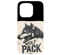 Fantastico vestito naturale da lupo con design discorso pacchetto lupo Custodia per iPhone 15 Pro