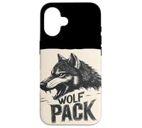 Fantastico vestito naturale da lupo con design discorso pacchetto lupo Custodia per iPhone 16
