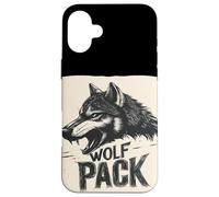 Fantastico vestito naturale da lupo con design discorso pacchetto lupo Custodia per iPhone 16 Plus