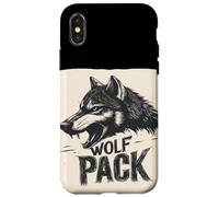 Fantastico vestito naturale da lupo con design discorso pacchetto lupo Custodia per iPhone X/XS