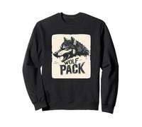 Fantastico vestito naturale da lupo con design discorso pacchetto lupo Felpa