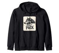 Fantastico vestito naturale da lupo con design discorso pacchetto lupo Felpa con Cappuccio