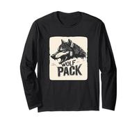 Fantastico vestito naturale da lupo con design discorso pacchetto lupo Maglia a Manica