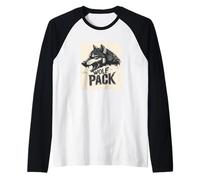 Fantastico vestito naturale da lupo con design discorso pacchetto lupo Maglia con Maniche Raglan