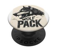 Fantastico vestito naturale da lupo con design discorso pacchetto lupo PopSockets PopGrip Adesivo