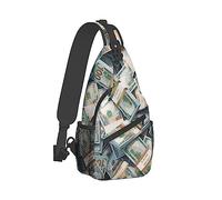 Fantastico zaino a tracolla per uomo donna, borsa a tracolla multiuso a tracolla compatibile con borsa per banconote da un dollaro americano, resistente zaino da viaggio con cerniera, regolabile e tra