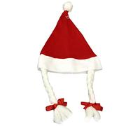 Fantastiko Cappello Babbo Natale in tessuto con trecce 30 x 40 cm