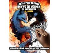 Fantastische Freunde und wo sie wohnen - Malbuch für junge Künstler ab 6 Jahren: Premium Malbuch voller einzigartiger Fabelwesen