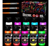 Fantastory 10x60ml Colori acrilici che brillano nel buio