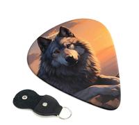 Fantasy Animal - 6 plettri per chitarra, stampa su entrambi i lati, per chitarra acustica, basso, ukulele, chitarra elettrica (0,46 mm, 0,71 mm, 0,96 mm)