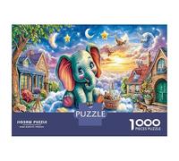 Fantasy Animal Garden 1000 Pezzi The Elephant in The Magic Rainbow Forest Puzzle Giocattoli Puzzle Per Gioco Familiare Decorazione Per La Casa Per Adulti E Ragazzi Romantico Regalo Per 38x26cm/1000pcs