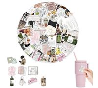 Fantasy Anime Stickers Clean Girl - Set da 50 Adesivi Estetici Impermeabili in PVC, Graffiti Aesthetic per Valigia, Laptop, Journal, Frigorifero, Scrapbook, Skateboard e Bicicletta