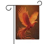 Fantasy Art Majestic Phoenix Soaring Bandiera da giardino stagionale Vacanze Bifacciali Casa Yard Bandiere esterne 30,5 x 45,7 cm