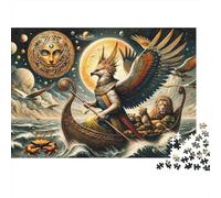 Fantasy Artwork Ancient Egyptian Mythology Puzzle Impossible 1000Pcs Decorazione Per La Casa. Giochi Rilassamento E Intelligence Per Adulti E Ragazzi Da 14 Anni 52x38cm/1000pcs