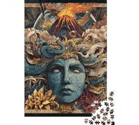 Fantasy Artwork Mythical Creature with Fire And Flames Puzzle Impossibili 1000Pcs Decorazione Per La Casa. Giochi Rilassamento E Intelligence Per Adulti E Ragazzi Da 14 Anni 38x26cm/1000pcs
