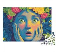 Fantasy Artwork with Flowers Puzzle Impossible 1000 Pezzi Decorazione Per La Casa. Rilassamento E Intelligence Per Adulti E Bambini Da 12 Anni 70x50cm/1000pcs