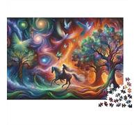 Fantasy Artwork with Horse And Phoenix Jigsaw Puzzle Impossible 1000Pcs Decorazione Per La Casa. Giochi Rilassamento E Intelligence Per Adulti E Ragazzi Da 14 Anni 70x50cm/1000pcs