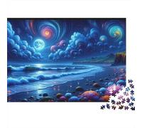 Fantasy Beach Night Scene Puzzle Impossible 1000 Pezzi Decorazione Per La Casa. Rilassamento E Intelligence Per Adulti E Ragazzi Da 14 Anni 70x50cm/1000pcs