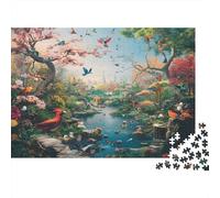 Fantasy Bird Paradise Colourful Spring Forest Stream 1000 Pieces Adult Jigsaws Birthday Fun Activity for Rainy Days 38x26cm/1000pcs