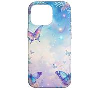 Fantasy Butterfly Garden Celestial Sky Floral Magic Look Custodia per iPhone 16 Pro