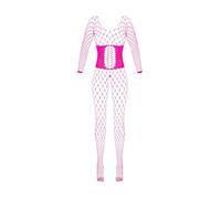 Fantasy by Cottelli Crotchless Tuta Attillata Skinny, Pink, S-L Donna